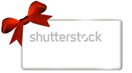 Christmas card with golden frame red bow Stock photo © impresja26