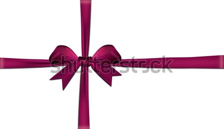 Ribbons crossed with dark red bow isolated Stock photo © impresja26