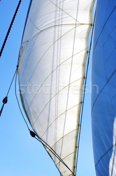 Stock photo: Full Sails on wind and blue sky