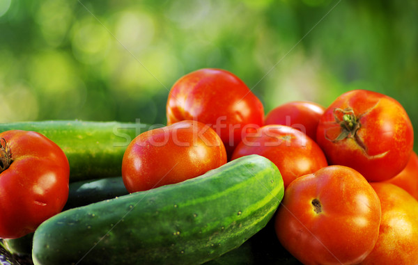 Czerwony pomidory pieprz żywności tle kuchnia Zdjęcia stock © inaquim