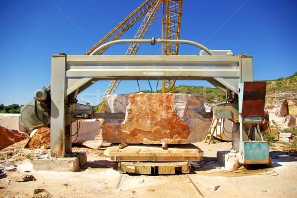 Machinery in quarry of marble extraction. Stock photo © inaquim