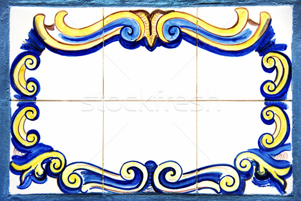 Old tile plaque Stock photo © inaquim