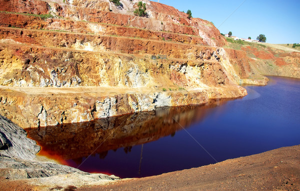 Terkedilmiş madencilik arama Portekiz su çalışmak Stok fotoğraf © inaquim