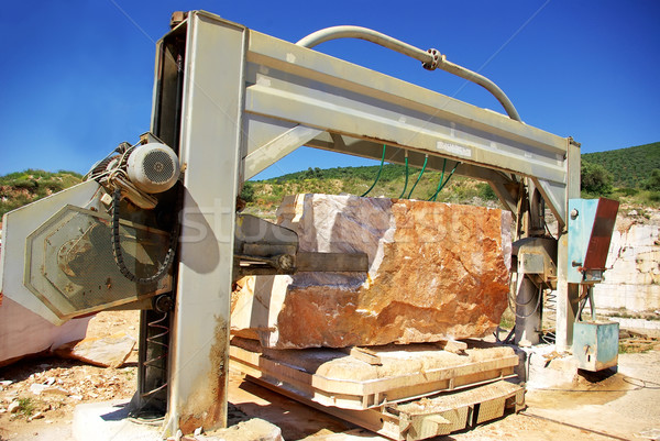 Machinery in quarry of marble extraction. Stock photo © inaquim