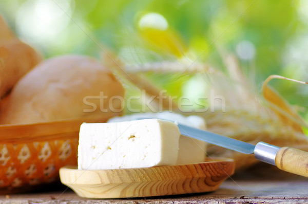 white cheese of goat Stock photo © inaquim