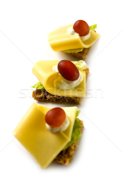 Fromages apéritif trois faible blanche [[stock_photo]] © IngaNielsen