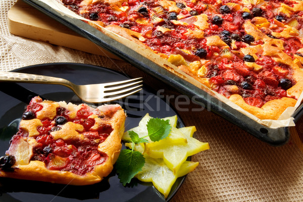 [[stock_photo]]: Fiche · gâteau · fraîches · chaud · maison