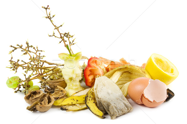 Stockfoto: Klein · hoop · voedsel · groenten · vuilnis · recycling