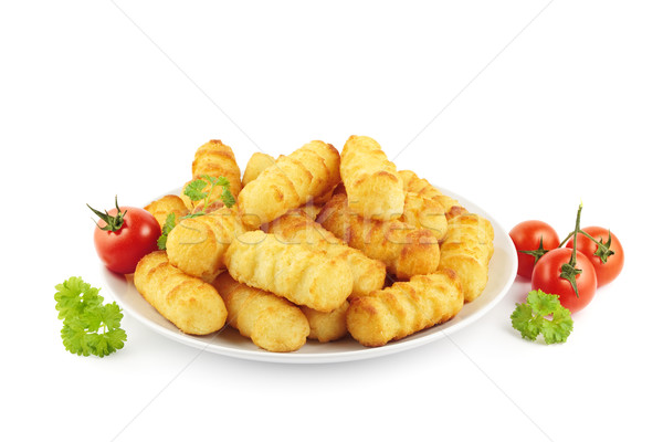 Croquettes on plate Stock photo © IngaNielsen