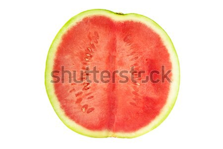 Wassermelone Querschnitt isoliert weiß Stock foto © IngaNielsen