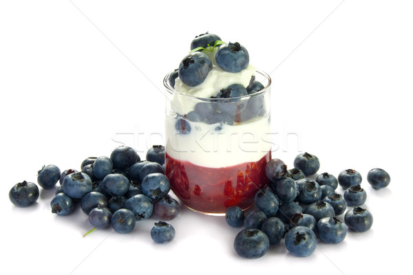 Blueberry dessert Stock photo © IngaNielsen