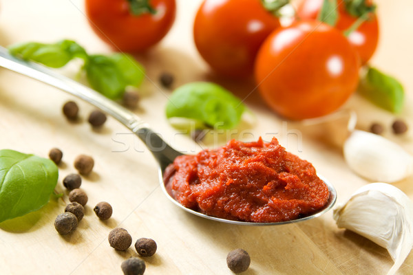 Ingredients for tomato sauce Stock photo © IngaNielsen