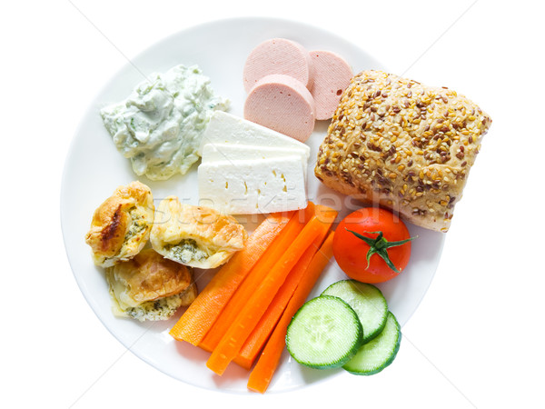 Plate with snacks Stock photo © IngaNielsen