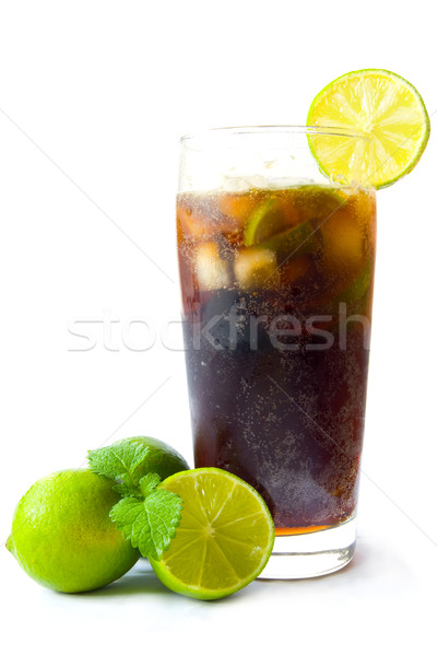 Stockfoto: Cuba · cola · drinken · mint · bladeren