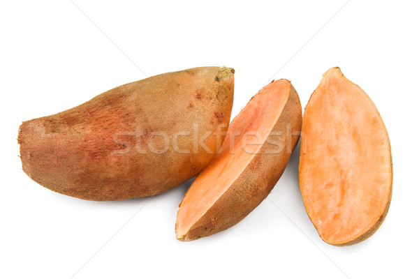 Doce batatas branco atravessar laranja grupo Foto stock © IngaNielsen