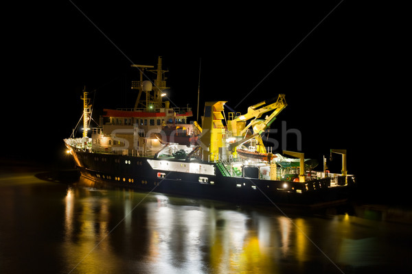 Ship at night Stock photo © IngaNielsen