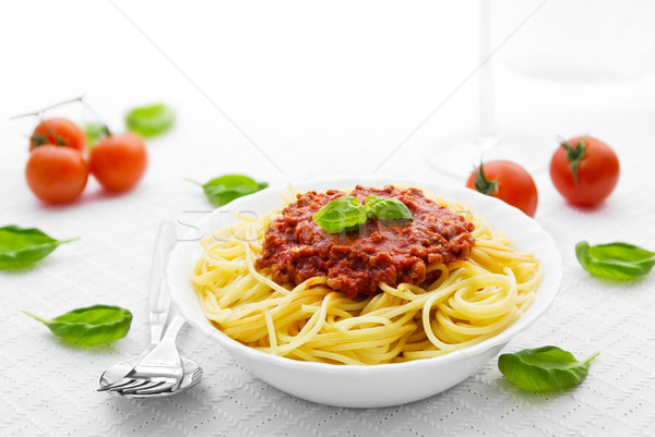 Spaghetti bolognese meal Stock photo © IngaNielsen