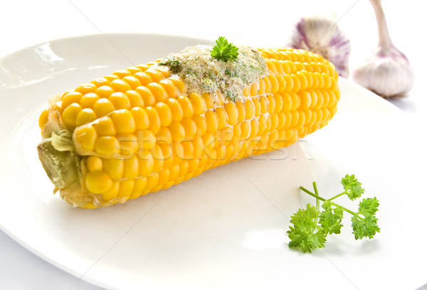 Corn ear with butter Stock photo © IngaNielsen