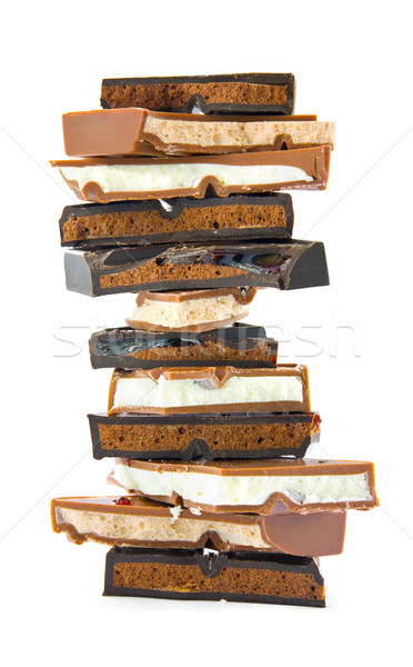 Cioccolato diversità pezzi alto isolato Foto d'archivio © IngaNielsen