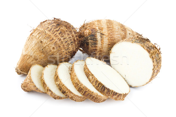 Stock photo: Taro roots and cross sections