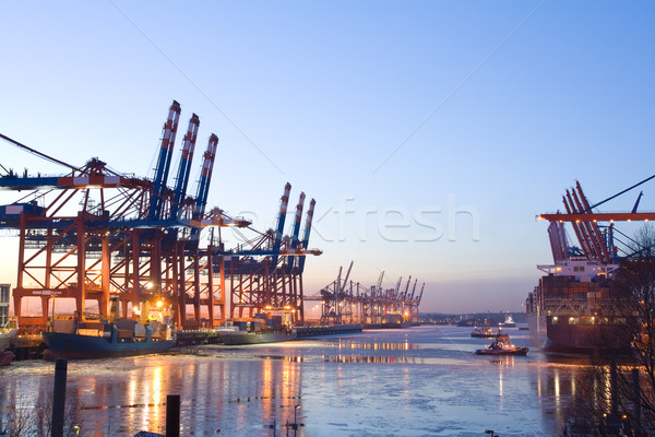 Foto stock: Carga · puerto · buques · industrial · puerto · distrito