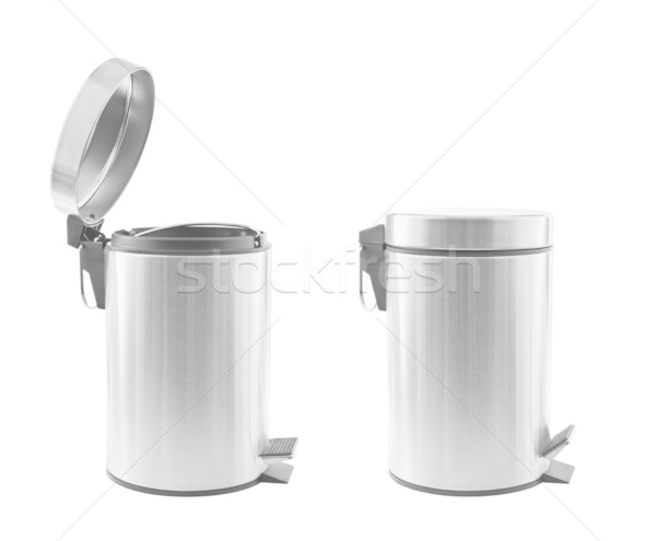 Trash cans isolated Stock photo © IngaNielsen