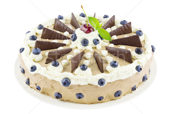 Chocolate crema tarta grande casero torta Foto stock © IngaNielsen