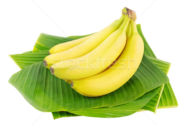 Foto d'archivio: Banane · fresche · banana · foglie · foglia