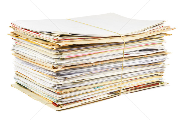 Waste paper isolated Stock photo © IngaNielsen