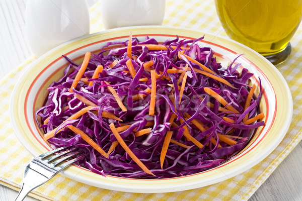 Red cabbage salad Stock photo © IngridsI