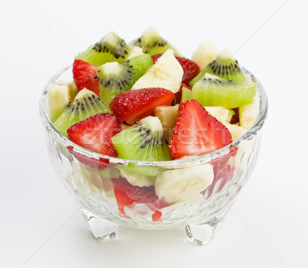 Fruct bacă salată căpşună kiwi banană Imagine de stoc © IngridsI
