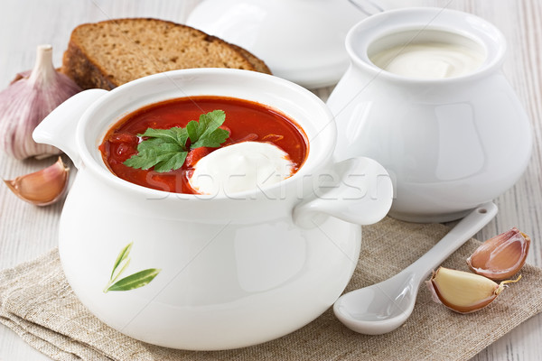 Beetroot soup borscht  Stock photo © IngridsI