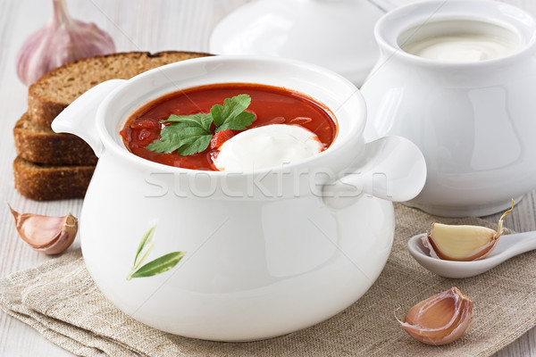 Beetroot soup borscht  Stock photo © IngridsI