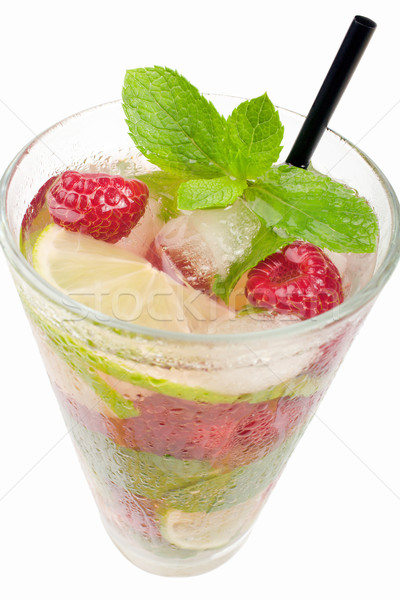Mojito raspberry cocktail Stock photo © IngridsI