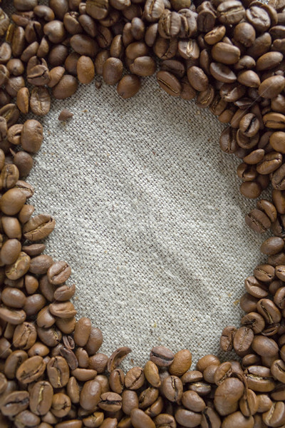 Grãos de café fundo cor macro sementes Foto stock © inoj