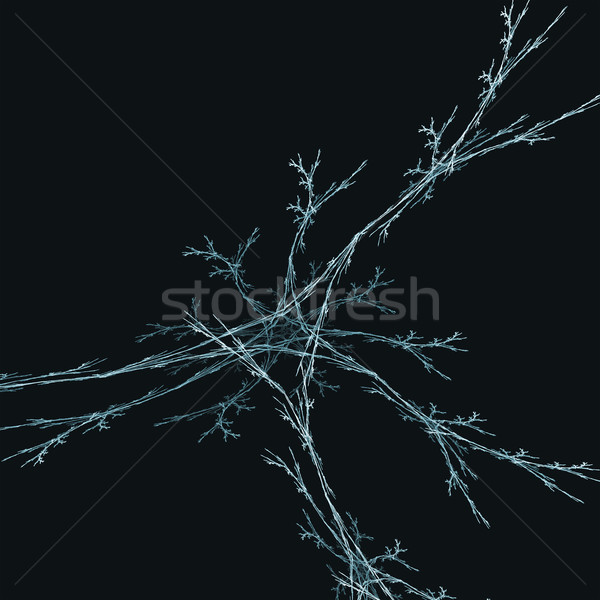 Abstract fiocco di neve nero computer design blu Foto d'archivio © inoj