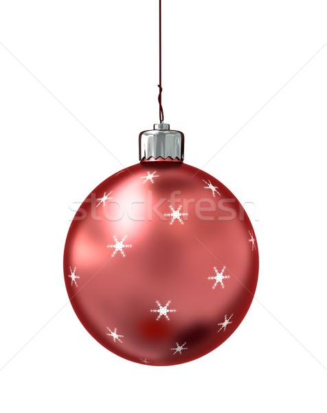 Rosso Natale gingillo felice neve sfondo Foto d'archivio © inoj