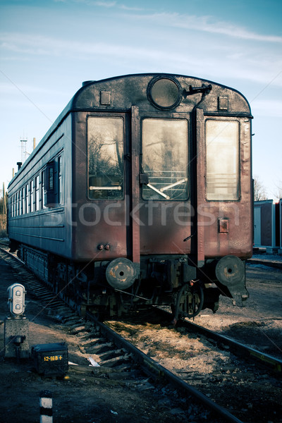 öreg vagon nap technológia háttér piros Stock fotó © inoj