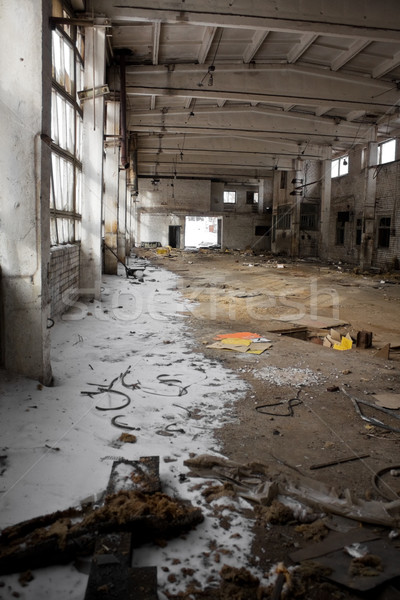 Abbandonato industriali interni costruzione vernice sfondo Foto d'archivio © inoj