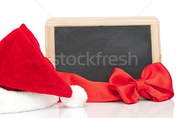 小 黒板 ふわっとした 赤 サンタクロース 帽子 ストックフォト © inxti