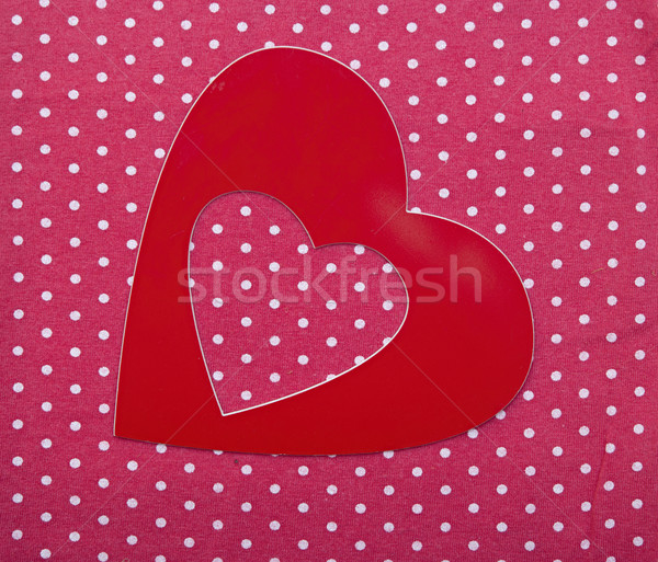 Piros szív pötty textúra szeretet retro Stock fotó © inxti