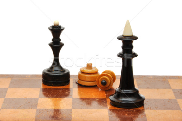 Schachfigur isoliert weiß Business Büro Gruppe Stock foto © inxti