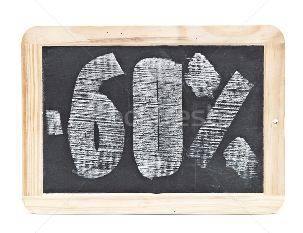 sixty percent discount written on blackboard  Stock photo © inxti