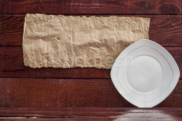 plate on table background Stock photo © inxti