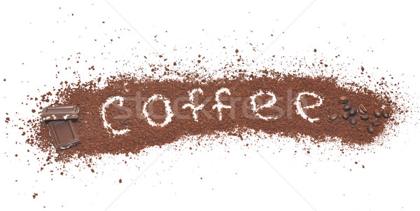 milled coffee sign and chocolate Stock photo © inxti