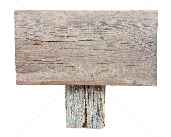 Holzschild isoliert weiß Holz alten Planken Stock foto © inxti