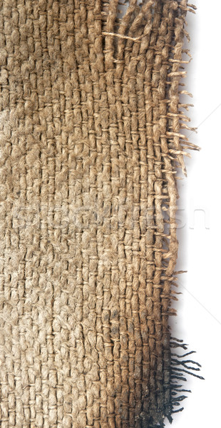 isolated of yellowed burnt burlap at white background.  Stock photo © inxti