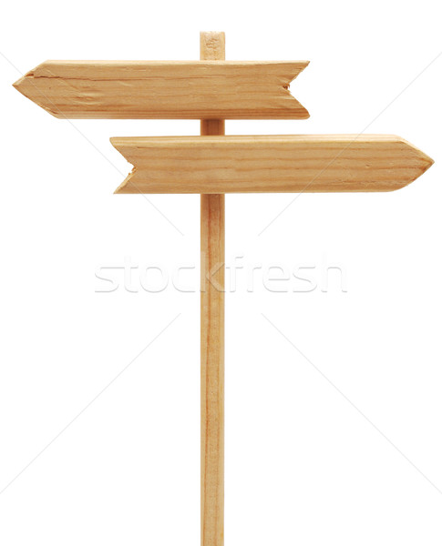 wooden arrows road sign Stock photo © inxti