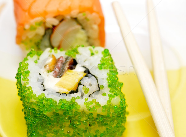 Sushi tablicy żywności ryb Zdjęcia stock © inxti