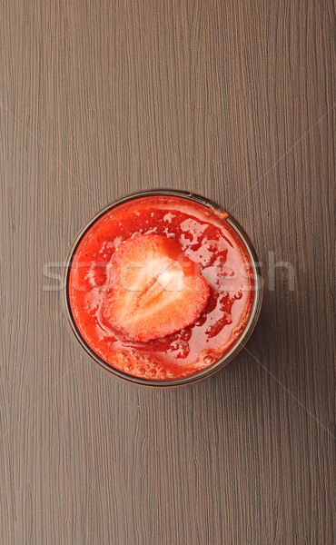fresh pureed strawberry on a black background  Stock photo © inxti